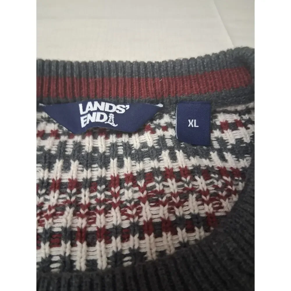 Lands' End Dog Family Holiday Sweater, Cream, Size XL Dog Sweater Bears